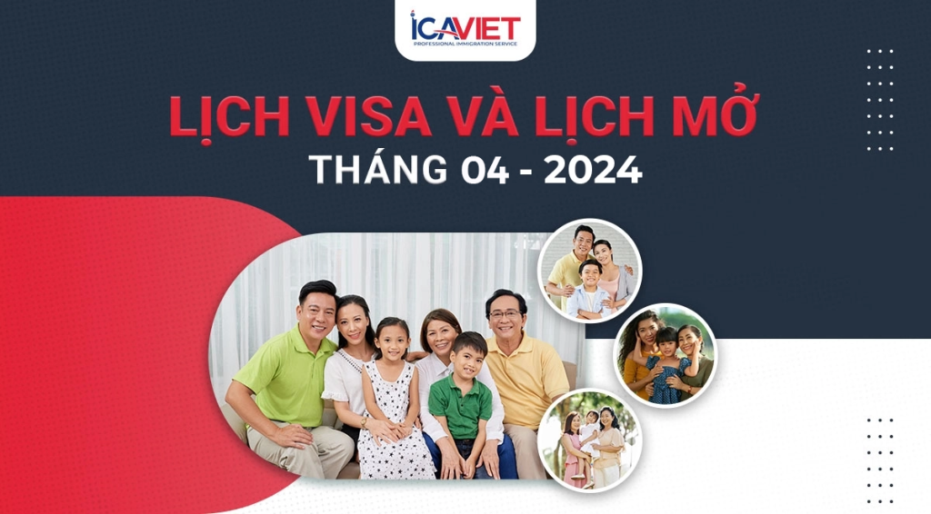 Lịch visa tháng 4/2024