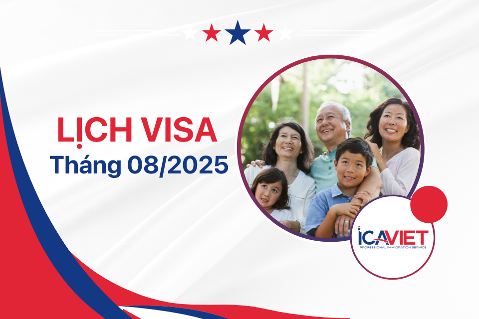 Lịch visa tháng 8/2025
