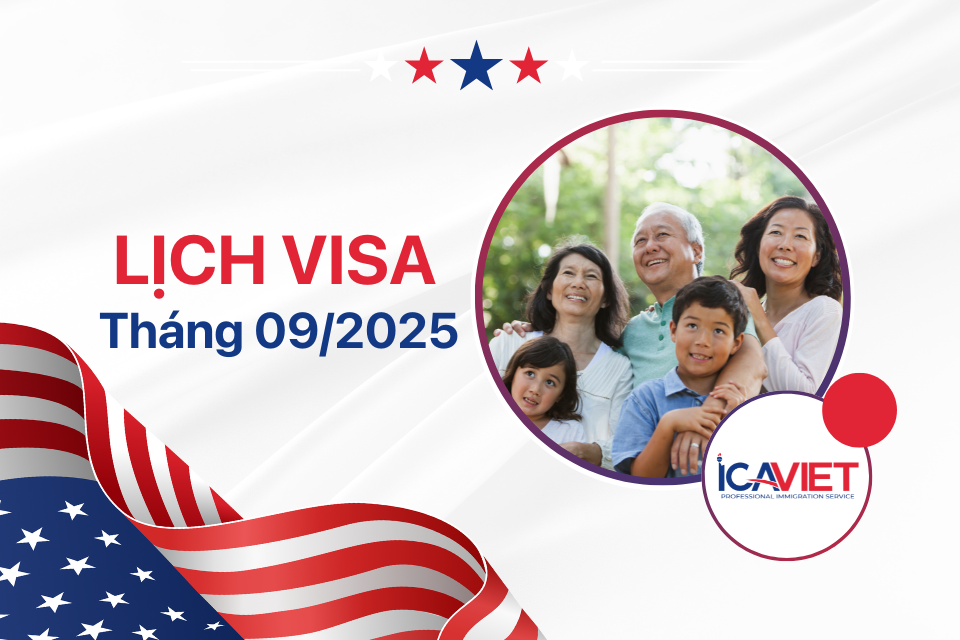Lịch visa tháng 9/2025