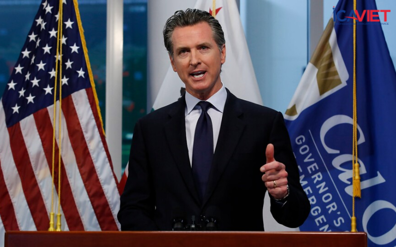 Ông Gavin Newsom. Thống đốc của tiểu bang California