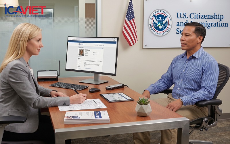 Mô phỏng buổi phỏng vấn thi quốc tịch Mỹ