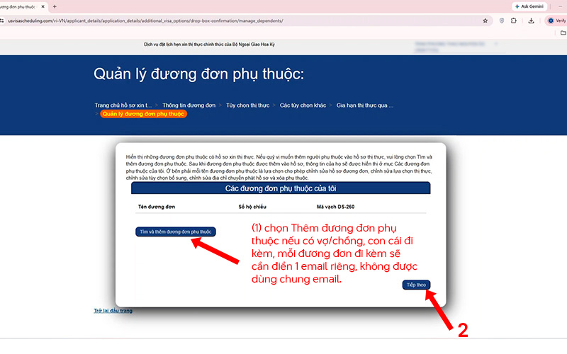 Quản lý đương đơn phụ thuộc