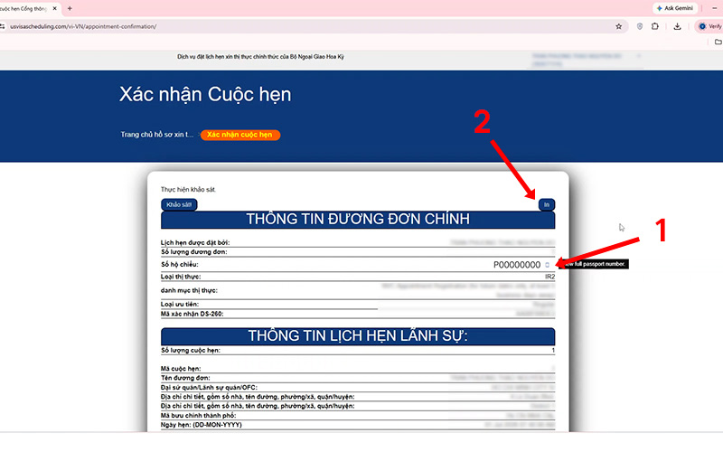 Xem đầy đủ số hộ chiếu