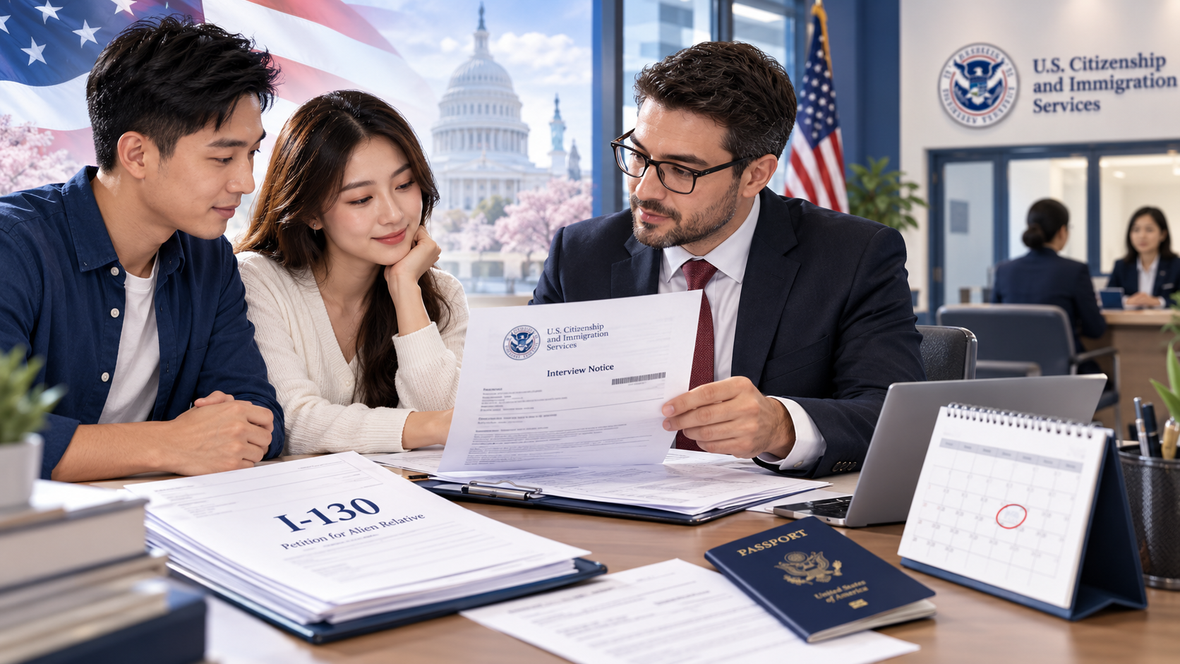 Bảo lãnh vợ chồng có bị USCIS gọi phỏng vấn I-130 không?
